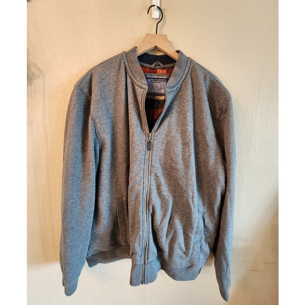 L.L. Bean Men's Flannel Lined Jacket Full Zip SZ XXL